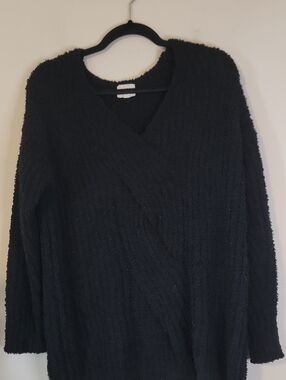 BiBi Black V-Neck Wrap Sweater